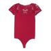 Bebe Leotard: Red Damask Tops - Kids Girl's Size Medium