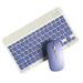 Bluetooth Keyboard and Mouse Combo Ultra-Slim Portable Compact Wireless Mouse Keyboard Set for Tablet Cell Phone Purple