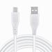 FITE ON 5ft White Micro USB Power Charger Cable Cord Replacement for Plantronics Backbeat GO 1 2 Wireless Earbuds