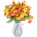 STONCEL 4 Bunch of Artificial Flowers 28 Heads Daisy Bouquet Fake Flowers Artificial Plants Indoor Outside Hanging Planter for Garden Office Home Wedding Decor (orange)