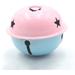 Christmas Jingle Bells Decor 4cm/1.5\u201dChristmas Jingle Bell Xmas Tree Hanging Bell Hollow Out Star Glitter Sleigh Colors Bell DIY Craft Decoration (Color : Light Pink+Light Blue Size : 1pcs)