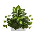 Nearly Natural Golden Dieffenbachia & Pothos Artificial Plant