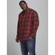 Karohemd JACK & JONES PLUSSIZE "GINGHAM TWILL SHIRT" Gr. XXXL (60/62), N-Gr, rot (rot, kariert) Herren Hemden Langarm