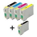 Compatible Multipack Epson Stylus DX6050 Printer Ink Cartridges (5 Pack) -C13T07114011