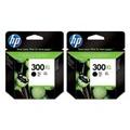 HP 300XL/D8J43AE Black Original High Capacity Inkjet Printer Cartridges Twin Pack (2 Pack)