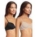 DORINA 2pk Louise Light Padded Demi Bra - Black/Beige, Black/Beige, Size 34B, Women