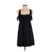 VOOM by Joy Han Casual Dress - A-Line Square Sleeveless: Black Print Dresses - Women's Size Small