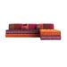 Maili Sectional Sofa Purple & Orange