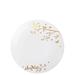 EcoQuality 7.5 inch Disposable Round White Plastic Plates w/ Floral Design 10 Guests in White/Yellow | Wayfair EQ3164-10