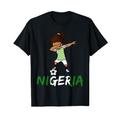 Nigeria 2018 Fußballtrikot Dabbing Soccer Girl Trikot T-Shirt