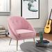 Barrel Chair - Everly Quinn Betts 28.3" W Tufted Barrel Chair Velvet/Fabric in Pink | 32.7 H x 28.3 W x 20.5 D in | Wayfair