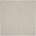 Gray/White Square 5' Area Rug - Highland Dunes Amei Ivory/Silver Grey Indoor/Outdoor Area Rug Polypropylene | Wayfair