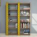 East Urban Home Rolf 66.93" H x 48.82" W Standard Bookcase Wood in Yellow | 66.93 H x 48.82 W x 9.45 D in | Wayfair