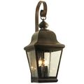 2nd Ave Lighting La Palma 3 - Bulb 20" H Outdoor Wall Lantern Glass/Metal in White/Black/Yellow | 27 H x 10.25 W x 12 D in | Wayfair 115253.081U.SM