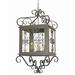 2nd Ave Lighting Myra 8 -Bulb 60" H Mains Only Outdoor Hanging Lantern Glass/Metal in White/Black | 48 W x 48 D in | Wayfair 120267.072U.FASA