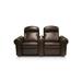 Bass Signature Series Home Theater Row Seating (Row of 2) Genuine Leather | Wayfair Palermo RwOf2 Loungs - Motorized(Chstnt Wood ft)(Gld cup hldr)