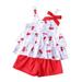 ZHAGHMIN Girls Shirt Shorts Set Kids Toddler Baby Girls Sleeveless Bowknot Print Ruffled Tops Solid Shorts Pants Outfits Set Size 7 Girls Outfits 3-6 Month Boy Clothes Summer Girls Outfits Size 5 A