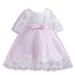 ZHAGHMIN Spring Dresses for Girls 10-12 Kids Toddler Baby Girls Spring Summer Print Ruffle Short Sleeve Ruffle Sleeveless Show Lace Tulle Princess Dress Girls Clothes 5 Years Old Flower Girl Dress F