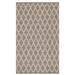 Brown/Gray 72 x 48 x 0.25 in Area Rug - Home Conservatory Textured Diamond Black/Ivory Handwoven Cotton Rug Cotton | 72 H x 48 W x 0.25 D in | Wayfair