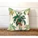 Bay Isle Home™ Chautauqua Polyester Throw Square Indoor/Outdoor Pillow Cover Polyester in Pink/Green | 15.5 H x 15.5 W in | Wayfair