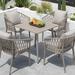 Corrigan Studio® Pieces Outdoor Patio Dining Table Chair Set, Patio Dining Rattan Chair, Outdoor Rattan Dining Table Set For Patio, Backyard, Balcony | Wayfair