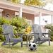 Set of 2 Garden Outdoor Solid Wood Folding Adirondack Chair