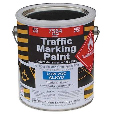 RAE 7564-01 Traffic Zone Marking Paint, 1 gal., Red, Alkyd Solvent -Based