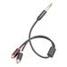 6.35mm RCA to 1/4 Adapter Cable Y Splitter Cable 6.35mm 1/4 Male to Dual RCA Female for Show