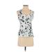 Calia by Carrie Underwood Active Tank Top: White Floral Activewear - Women's Size X-Small