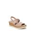 Women's Remix Sandal by BZees in Brown Fabric (Size 8 M)