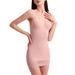iOPQO jumpsuits for women Women S Tulle Hemline Full Slip Shapewear Stretchy Bodysuit Body Shaper With Built In Bra Cami Dress Shapers Pink XXL