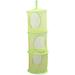 SANWOOD Hanging Bag 3 Compartments Hanging Bag Useful Mesh Cloth Foldable Organizer Storage Basket for Home