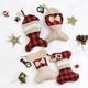 Shop Clearance! 4 Pieces Christmas Plaid Stockings Set Pet Dog Fish Christmas Stockings Buffalo Plaid Large Skeleton Shape Pets Stockings for Christmas Tree Decorations