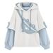 Dtydtpe Clearance Sales Hoodies for Women Bear Hoodie for Autumn Patchwork Sweatshirts Pullover with Cute Personality Bag Womens Long Sleeve Tops Womens Sweaters