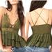 Free People Tops | Free People’s Intimately Free People Adella Olive Sparrow Cami Size Large | Color: Green | Size: L