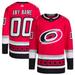 Men's adidas Red Carolina Hurricanes 25th Anniversary Primegreen Authentic Custom Jersey