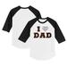 Infant Tiny Turnip White/Black San Francisco Giants I Love Dad Raglan 3/4 Sleeve T-Shirt