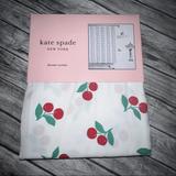 Kate Spade Bath | New Kate Spade New York Cherry Shower Curtain Red Cherries 72" X 72" White | Color: Red/White | Size: Os