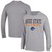 Men's Champion Gray Boise State Broncos Alumni Logo Stack Long Sleeve T-Shirt