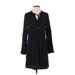 Lauren Conrad Casual Dress - Shirtdress: Black Print Dresses - Women's Size 2