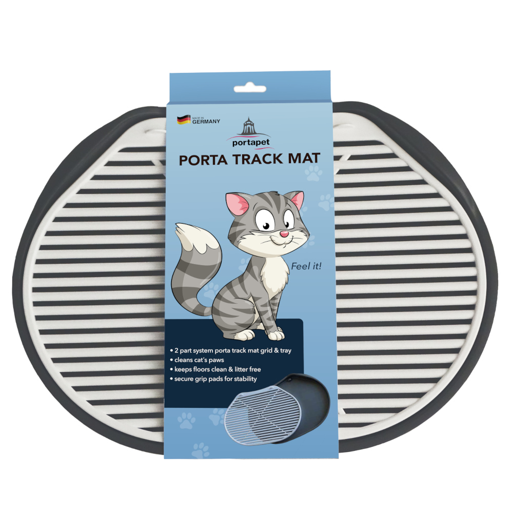 Litter Box Rug Soft Touch Track Mat - Silver