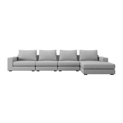 Braxton Large Sectional Sofa Gray