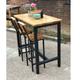 Bar Table and Chairs Industrial Bar height Table Pub | Breakfast bar Table Kitchen | Tall Table Handmade in UK Welded Frame
