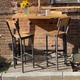 Bar Table and Chairs Industrial Bar PUB Table Dining High Breakfast Poseur Table Steel Frame Legs Solid Wood Timber Bar Stools