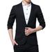 iOPQO blazer jackets for men Men s Fashion One Button Suit For Self-Cultivation Business Coat Men s Blazers Black L