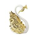 SANWOOD Cake Topper Fashion Crown Swan Birthday Cake Topper for Wedding Anniversary Party