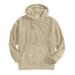 iOPQO Sweatshirts For Men Men s Casual Corduroy Patchwork Blouse Long Sleeve Hooded Tops Drawstring Hoodies Beige + L