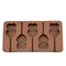 SANWOOD Chocolate Mold 5 Grid Double Heart Shaped Silicone Non Stick Lolly Chocolate Cookie Candy Mold