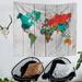 [Big Clear!]Tapestry World Map Map Hanging Wall Hanging Decorations Outdoor Wall Hanging Wall Art for Living Room World Map Wall Decor Wall Paintings for Bedroom