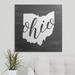 Great Big Canvas 'Home State Typography Ohio' Inner Circle Graphic Art Print, Wood in Brown | 38 H x 38 W x 1 D in | Wayfair 2446475_15_30x30_none